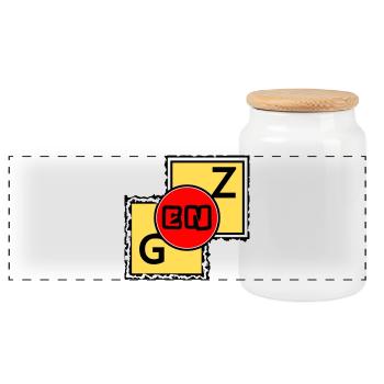GEN Z Blöcke - Panorama Keksdose mit Holzdeckel - Weiß - Vorne