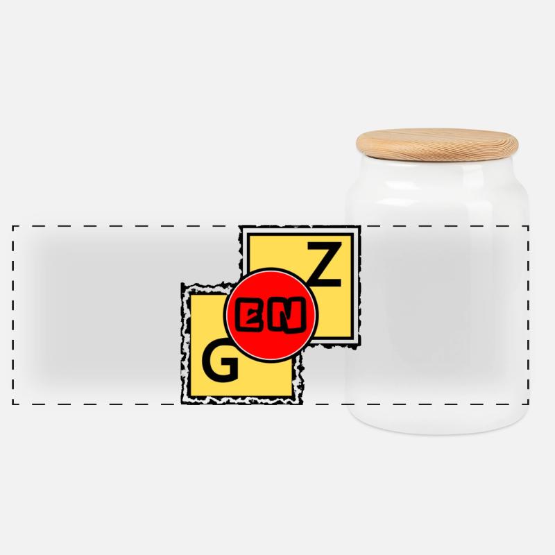 GEN Z Blöcke - Panorama Keksdose mit Holzdeckel - Weiß
