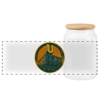 Dortmund U - Boîte à biscuits avec couvercle en bois - blanc - Devant