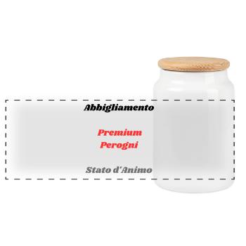 T-shirts for every mood - Panoramic Cookie Jar with Wooden Lid - white - Front