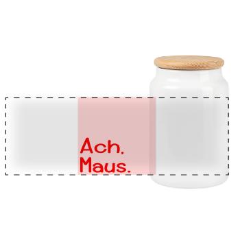 Surnom d'Oh Mouse - Boîte à biscuits avec couvercle en bois - blanc - Devant