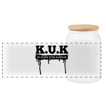 T-shirts de classe K.U.K La classe sans connaissance - Boîte à biscuits avec couvercle en bois - blanc - Devant