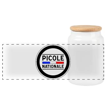 Picole Nationale nouveau design - Boîte à biscuits avec couvercle en bois - blanc - Devant