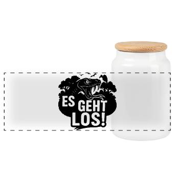 SEASON 5 - HERE WE GO - Panoramic Cookie Jar with Wooden Lid - white - Front