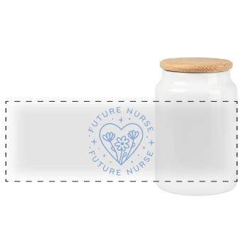 Futur étudiant en soins infirmiers jolie affirmation de motivation - Boîte à biscuits avec couvercle en bois - blanc - Devant