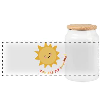 Mon rayon de soleil - Boîte à biscuits avec couvercle en bois - blanc - Devant