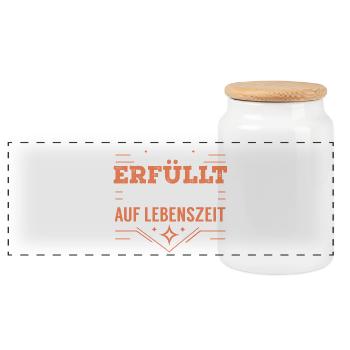 Pension Mission accomplie Cadeau Pension Adieu - Boîte à biscuits avec couvercle en bois - blanc - Devant