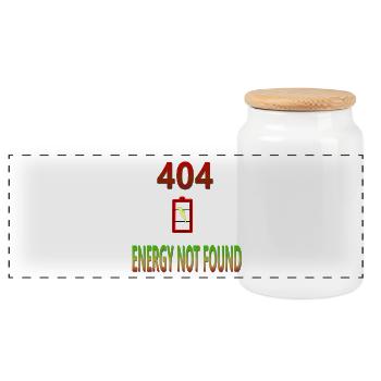 Manque d’énergie Humour Design - Boîte à biscuits avec couvercle en bois - blanc - Devant