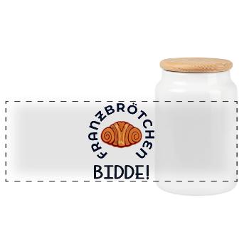 FRANZBRÖTCHEN S’IL VOUS PLAÎT HAMBOURG - Boîte à biscuits avec couvercle en bois - blanc - Devant