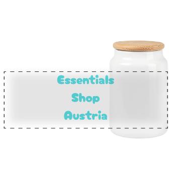 Austria Essentials - Panoramic Cookie Jar with Wooden Lid - white - Front