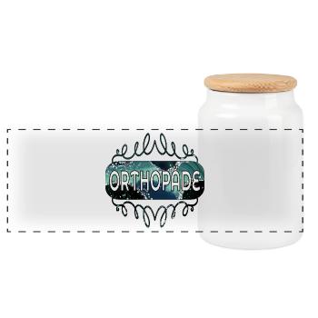 ORTHOPÉDIE SPÉCIALISTE CHIRURGIEN ORTHOPÉDISTE - Boîte à biscuits avec couvercle en bois - blanc - Devant