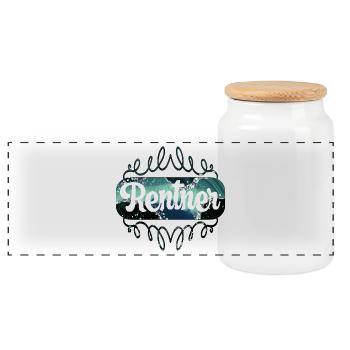 Cadeaux pour les retraités Pension - Boîte à biscuits avec couvercle en bois - blanc - Devant