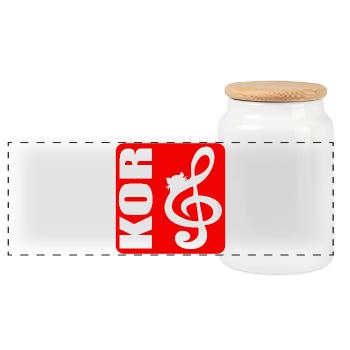DRIVE KAT - Panoramic Cookie Jar with Wooden Lid - white - Front