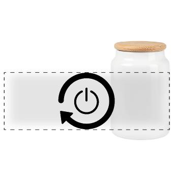 Redémarrage du circuit - Boîte à biscuits avec couvercle en bois - blanc - Devant