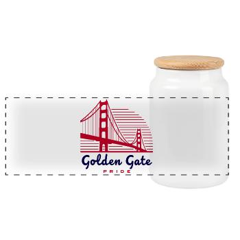 Golden Gate Bridge San Francisco - Panorama Keksdose mit Holzdeckel - Weiß - Vorne