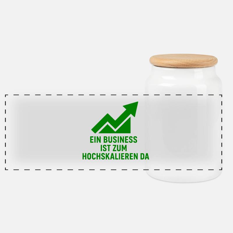 Onlinebusiness Motivation - Panorama Keksdose mit Holzdeckel - Weiß