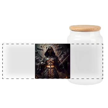 La Faucheuse La Parca Halloween - Boîte à biscuits avec couvercle en bois - blanc - Devant