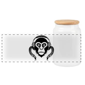 Monkey Head Dynamics City Sound Beat Edition Shirt - Panoramic Cookie Jar with Wooden Lid - white - Front