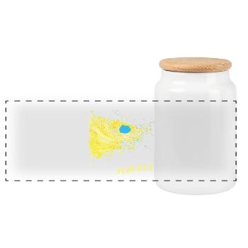 Grotte marine de Benagil en Algarve, Portugal - Boîte à biscuits avec couvercle en bois - blanc - Devant