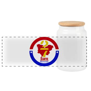 Eure Normandie 27 - Boîte à biscuits avec couvercle en bois - blanc - Devant