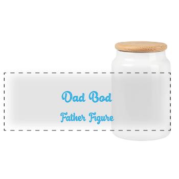 Une figure paternelle au lieu de papa Bod - Boîte à biscuits avec couvercle en bois - blanc - Devant