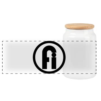 Fair-Image.de Logo | Schulfirma Weihungstalschule - Panorama Keksdose mit Holzdeckel - Weiß - Vorne