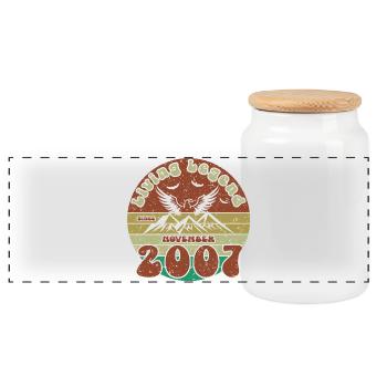 18ème Anniversaire Légende Vivante depuis VIN 11/2007 - Boîte à biscuits avec couvercle en bois - blanc - Devant