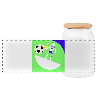 20 Pablito - Panoramic Cookie Jar with Wooden Lid - white - Front