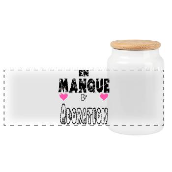 En Manque d'Adoration - Boîte à biscuits avec couvercle en bois - blanc - Devant