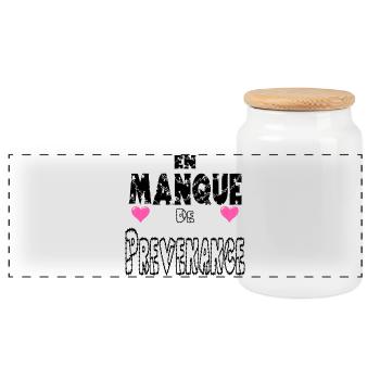 En Manque de Prévenance - Boîte à biscuits avec couvercle en bois - blanc - Devant