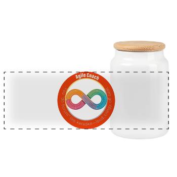 Do Scrum - Panorama Keksdose mit Holzdeckel - Weiß - Vorne