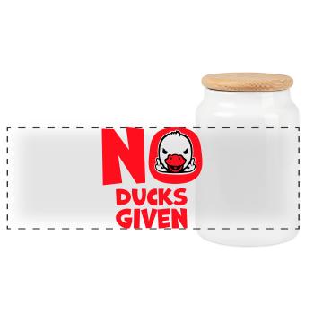 oie pas de canards donné majeur vilain canard cool - Boîte à biscuits avec couvercle en bois - blanc - Devant