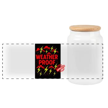 Wetterfestes Grafikdesign - Panorama Keksdose mit Holzdeckel - Weiß - Vorne