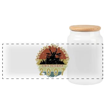 18th Birthday Rocking the crowd DRM 12/2007 - Panoramic Cookie Jar with Wooden Lid - white - Front
