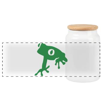 Ne soyez pas une grenouille - Boîte à biscuits avec couvercle en bois - blanc - Devant