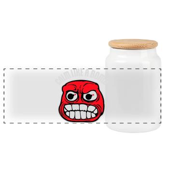 Calme comme une bombe Paradoxe Ironie Humour Blague explosive - Boîte à biscuits avec couvercle en bois - blanc - Devant