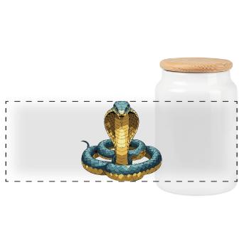 Serpent3 - Boîte à biscuits avec couvercle en bois - blanc - Devant