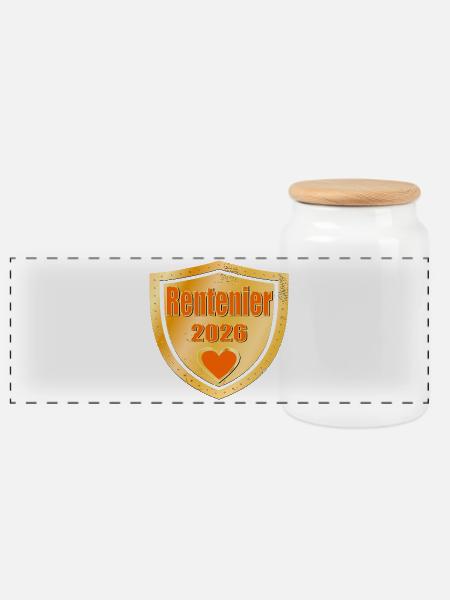 Rentier 2026 - Panorama Keksdose mit Holzdeckel - Weiß