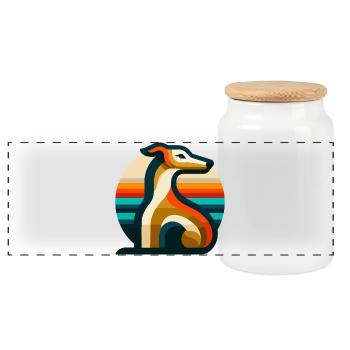 Galgo Logo No2 - Boîte à biscuits avec couvercle en bois - blanc - Devant