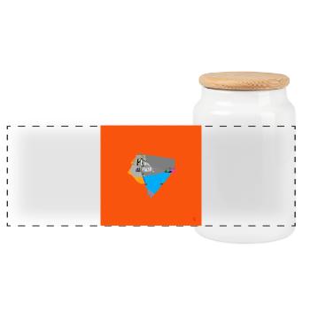 TEXTURA_DE_COLOR_#20 - Panorama Keksdose mit Holzdeckel - Weiß - Vorne