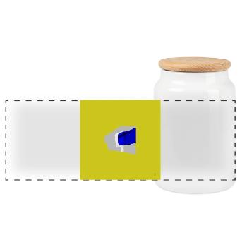 TEXTURA_DE_COLOR_#31 - Boîte à biscuits avec couvercle en bois - blanc - Devant