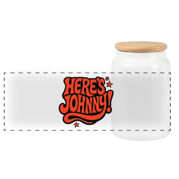 Hier ist Johnny - Cinema - The Shining - Panorama Keksdose mit Holzdeckel - Weiß - Vorne