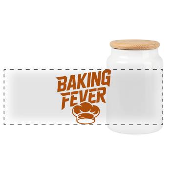 Cuisson du thé Fever - Boîte à biscuits avec couvercle en bois - blanc - Devant