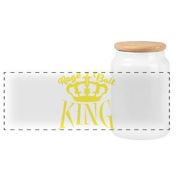 Rage, Bait, King, Provocation, Troll, Attention - Boîte à biscuits avec couvercle en bois - blanc - Devant
