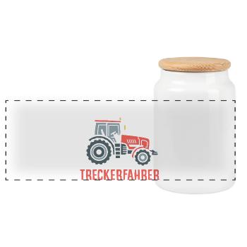 Conducteur de tracteur Retraite Profession Pension Drôle - Boîte à biscuits avec couvercle en bois - blanc - Devant