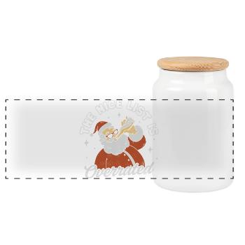 The Nice List ist überbewertet - Panorama Keksdose mit Holzdeckel - Weiß - Vorne