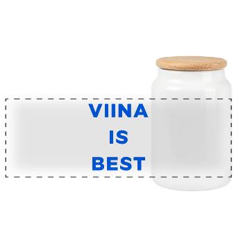 VODKA IS BEST - Panoramic Cookie Jar with Wooden Lid - white - Front
