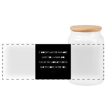 World Dog - Panoramic Cookie Jar with Wooden Lid - white - Front