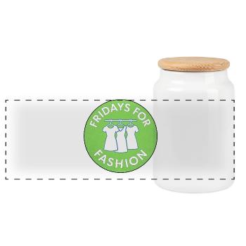 Les vendredis pour le cintre de vêtements mode - Boîte à biscuits avec couvercle en bois - blanc - Devant