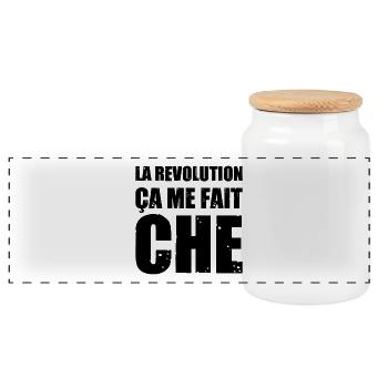 LA RÉVOLUTION, ÇA ME FAIT CHE ! - Boîte à biscuits avec couvercle en bois - blanc - Devant
